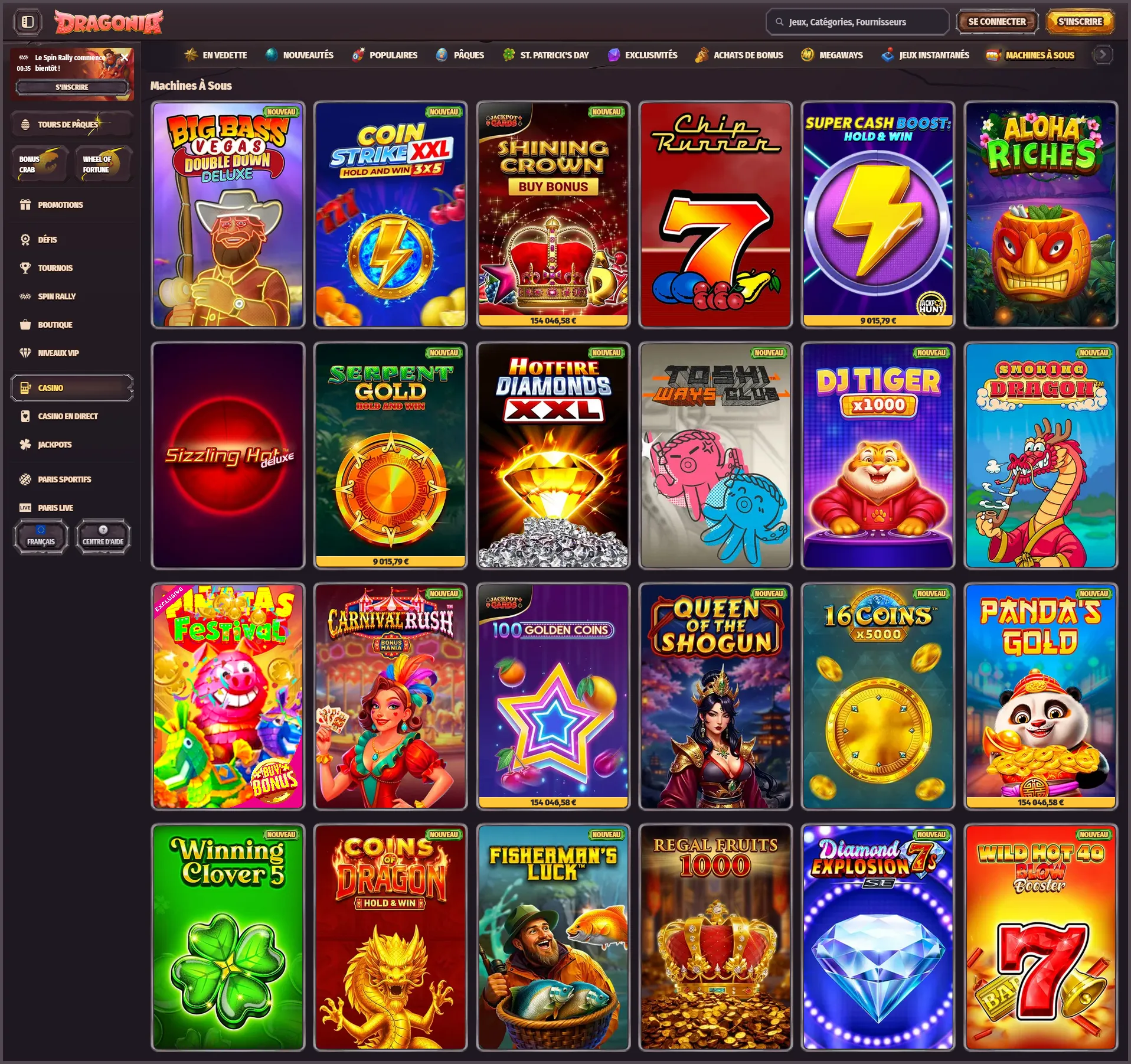 Jeux de machines à sous sur Stonevegas Casino